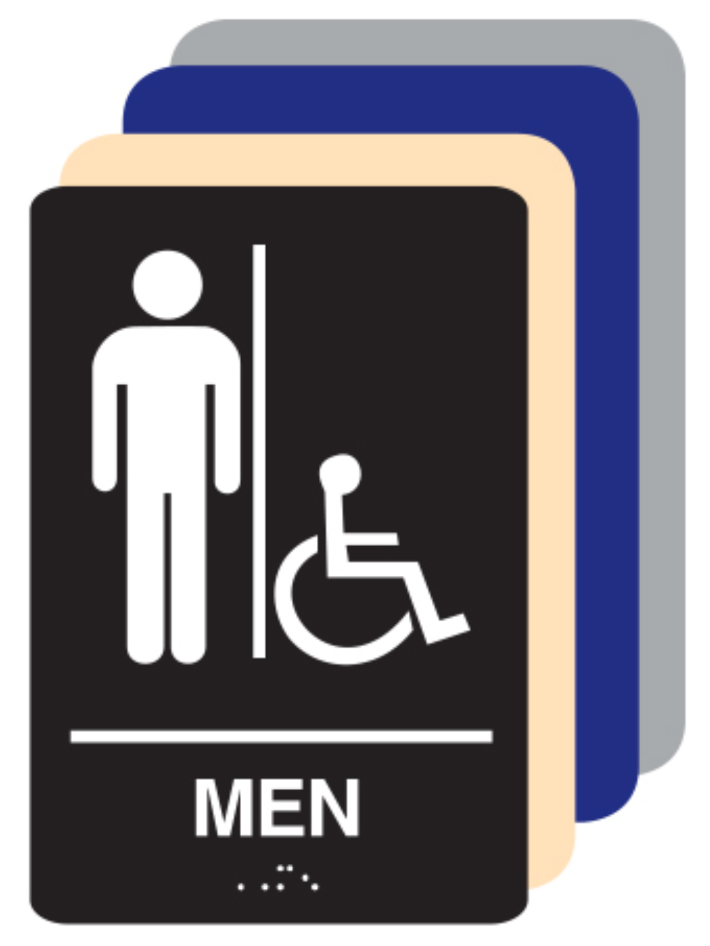 MEN&#39;S RESTROOM SIGN W/Braille