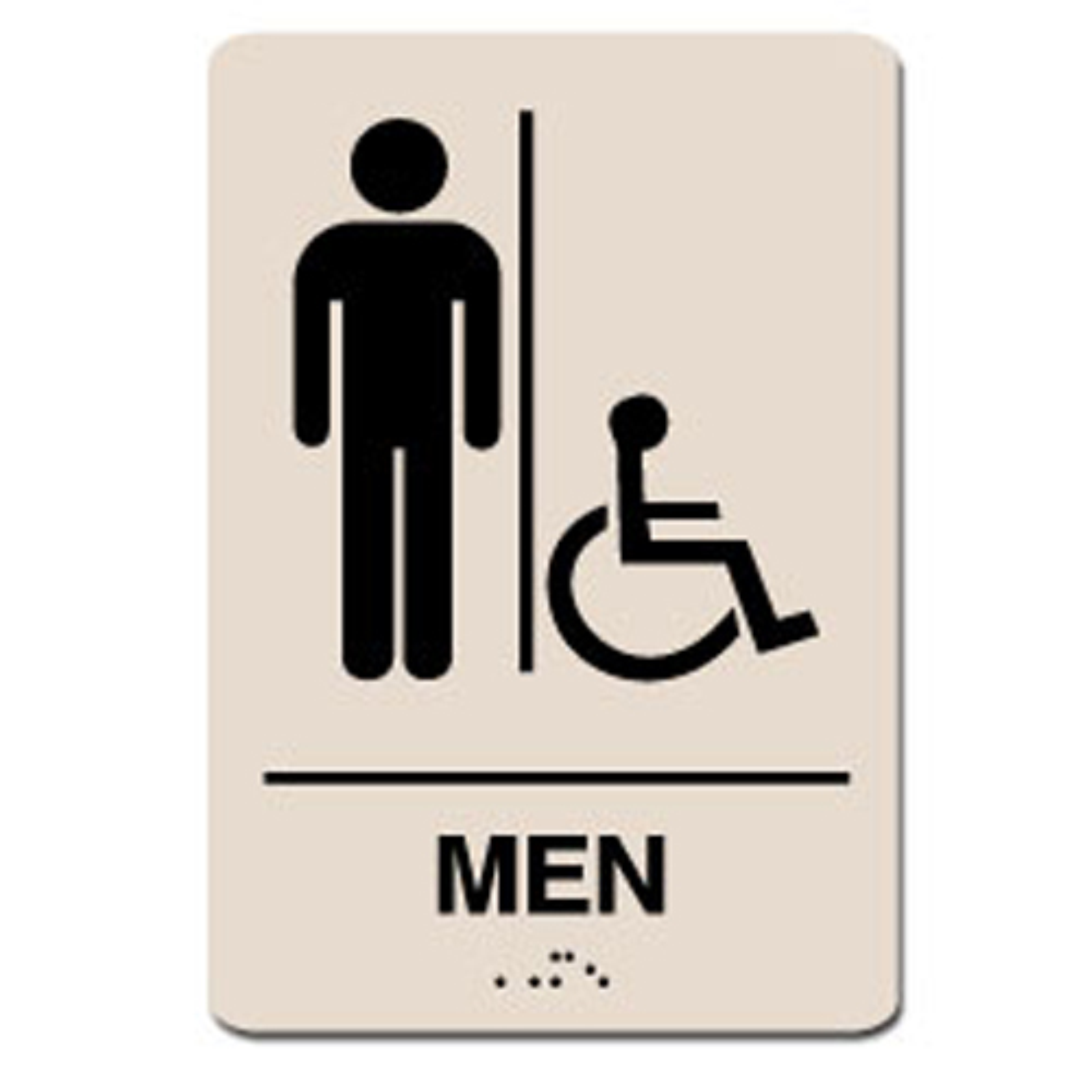 MEN&#39;S RESTROOM SIGN W/Braille