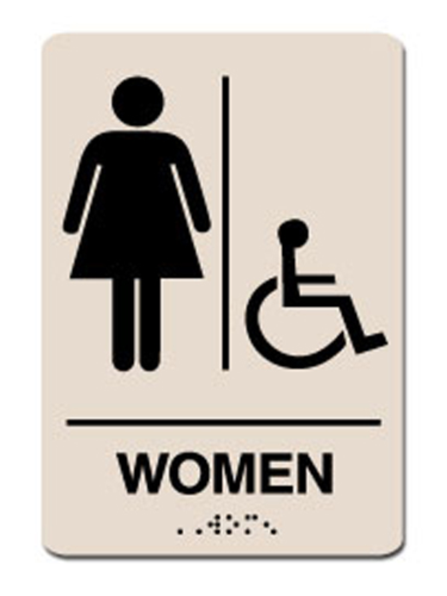 WOMEN&#39;S RESTROOM SIGN W/Braille