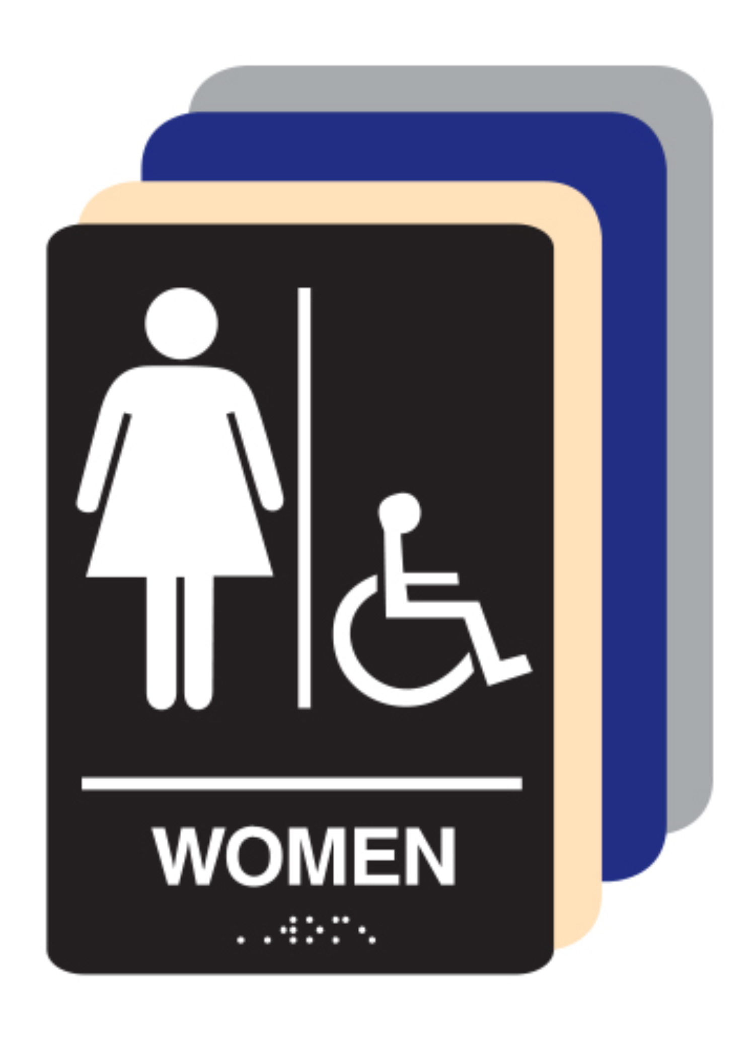 WOMEN&#39;S RESTROOM SIGN W/Braille